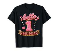 Hello One Sweet Cookie First Birthday EST 2025 Party Maglietta