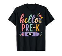 Hello Pre-K Back To School Pre-Kindergarten Teacher Student Maglietta