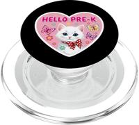 Hello Pre-K Pre K PreK Ragazza Gattino Carino Gatto Ritorno A Scuola PopSockets PopGrip per MagSafe