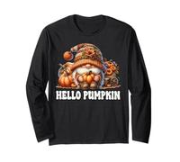 Hello Pumpkin GNOME Graphic for Women Who Love Fall Vibes Maglia a Manica