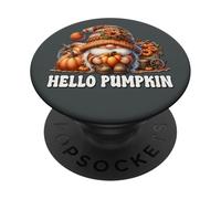 Hello Pumpkin Gnome Graphic For Women Who Love Fall Vibes PopSockets PopGrip Adesivo