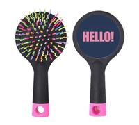 Hello Quote - Spazzola districante per capelli con scritta "Encourage Positive Salon", base cuscino