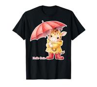 Hello Rain Giraffe Kawaii Giraffa Acquerello Regalo Maglietta