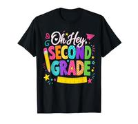 Hello Second Grade Boy Girl Teacher Back to School Maglietta