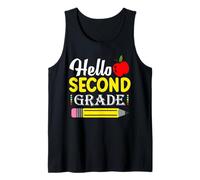 Hello Second Grade - Carino Ritorno a Scuola per Insegnanti e Bambini Canotta