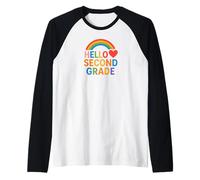 Hello Second Grade Fun Back-to-School Tees Bags And Decor Maglia con Maniche Raglan