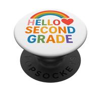 Hello Second Grade Fun Back-to-School Tees bags and decor PopSockets PopGrip Adesivo