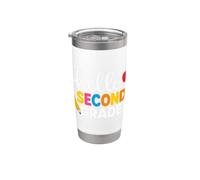 Hello Second Grade Team 2nd Grade Back to School Teacher Kid Bicchiere termico in acciaio inox doppia parete