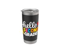 Hello Second Grade Team 2nd Grade Back to School Teacher Kid Bicchiere termico in acciaio inox doppia parete