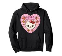 Hello Sesto Grado 6th Grader Ragazza Gattino Gatto Ritorno A Scuola Felpa con Cappuccio