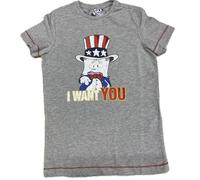 Hello Spank T-Shirt Maglietta Ragazzo Want You -14 Anni-Grigio
