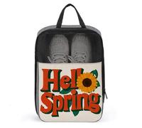 Hello Spring, borsa per scarpe da golf, stile retrò, con motivo a girasole, per viaggi, uso quotidiano, anti-polvere, portascarpe da golf