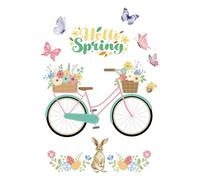 Hello Spring: Cute Journal For Girls, Yellow dotted Interior, 8.5x11 Inches, 120 pages