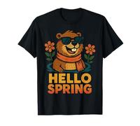 Hello Spring - Occhiali da Sole a Forma di Marmotta Maglietta
