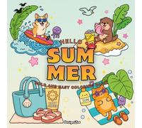 Hello Summer Bold and Easy Coloring Book: Fun Cute Summer Designs for Stress Relief and Relaxation for Kids and Adults