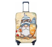 Hello Summer - Copribagagli da viaggio con gnomo carino, elastico, per valigie, 45-81 cm, Nero , S