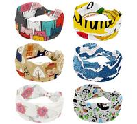 Hello Summer Fruit - 6 fasce elastiche per capelli, antiscivolo, per yoga, allenamento, sport, palestra, corsa, fitness, 6 pezzi