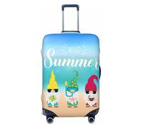 Hello Summer Gnome 1 - Copribagagli da viaggio, elastico, per valigie, 45-81 cm, Nero , L