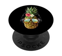 Hello Summer Graphic Tee shirt, Funny Summer Beach Pineapple PopSockets PopGrip Adesivo