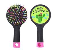 Hello Summer - Spazzola districante per capelli, stile Art Deco, con base a cuscino