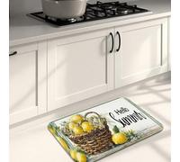 Hello Summer - Tappetini da cucina vintage, morbidi, imbottiti, lavabili, antiscivolo, per lavelli da cucina, lavanderia e bagno, 50 x 78 cm