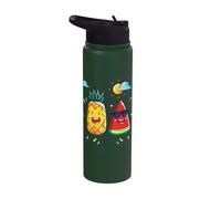 Hello Summer Travel Sun, See, Beach & Every Moment Graphic Stainless Steel Insulated Water Bottle
