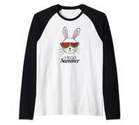 Hello Summer Vacation, Simpatico Design a Forma di Coniglietto Maglia con Maniche Raglan