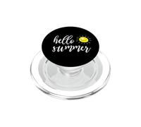 Hello Summer with happy sun for summer vacation & Holidays PopSockets PopGrip per MagSafe