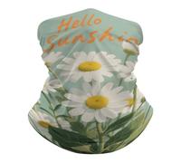 Hello Sunshine Flower Ghetta da Collo Antivento Headwrap Lavabile Sciarpa A Mezza Faccia per Campeggio Estivo Unisex Fascia per Capelli