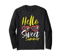 Hello Sweet Summer Heart Occhiali da Sole Fun Summer Maglia a Manica