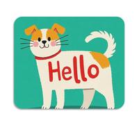 Hello - Tappetino scolapiatti a forma di cane bianco a forma di cartone animato, ad asciugatura rapida, assorbente, in terra di diatomee, accessori da cucina, per piano di lavoro, 60 x 50 cm
