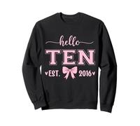 Hello Ten EST 2016 Coquette Bow 10° Compleanno Ragazza 10 Anni Felpa