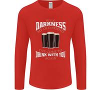 Hello Tenebre il Mio Vecchio Amico Divertente Guiness Uomo Manica Lunga Maglia