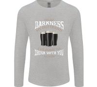 Hello Tenebre il Mio Vecchio Amico Divertente Guiness Uomo Manica Lunga Maglia