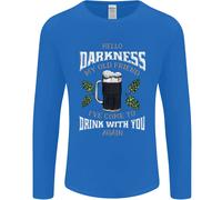 Hello Tenebre il Mio Vecchio Amico Divertente Guiness Uomo Manica Lunga T-Shirt