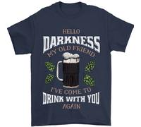 Hello Tenebre il Mio Vecchio Amico Divertente Guiness Uomo T-Shirt 100% Cotone