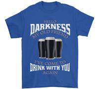 Hello Tenebre il Mio Vecchio Amico Divertente Guiness Uomo T-Shirt 100% Cotton