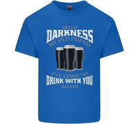 Hello Tenebre il Mio Vecchio Amico Divertente Guinness Uomo Cotone T-Shirt