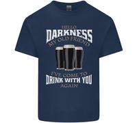 Hello Tenebre il Mio Vecchio Amico Divertente Guinness Uomo Cotone T-Shirt