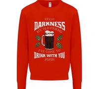 Hello Tenebre My Old Friend Divertente Guiness Uomo Felpa Maglione
