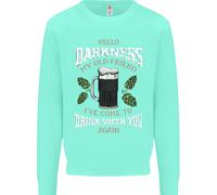Hello Tenebre My Old Friend Divertente Guiness Uomo Felpa Maglione