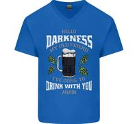 Hello Tenebre My Old Friend Divertente Guinness Uomo Scollo A V Cotone T-Shirt