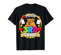 Hello Third Grade Capybara Back To School Teacher Student Maglietta
