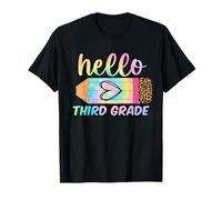 Hello Third Grade - Matita per il ritorno a scuola Tie Dye 3° grado Maglietta