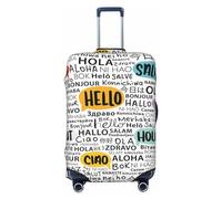 Hello Travel - Copertura elastica per valigie, 45-81 cm, Nero , L