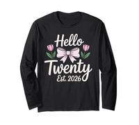 Hello Twenty EST 2026 Fiocco Floreale Compleanno Maglia a Manica