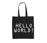 Hello World - Borsa Tote IN Tela - Carino Bambino Neonato Regalo Divertente