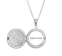 Hello World - Collana con medaglione in stile Art Deco francese, idea regalo per compleanno