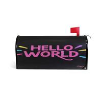 Hello World Graffiti Style Decorativo Casella Postale Coperture per l'inverno carino Patrick's Day mailbox copre dimensioni standard copertura para buzon