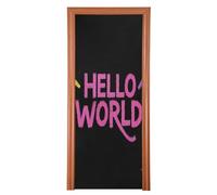 Hello World Graffiti Style Natale copertura della porta 35x79 In pasqua porta banner portico decorazione interna esterna M